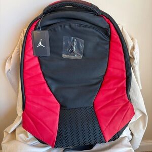 New Michael Jordan Jumpman Backpack 1773-KR5 Red / Black Laptop Pocket